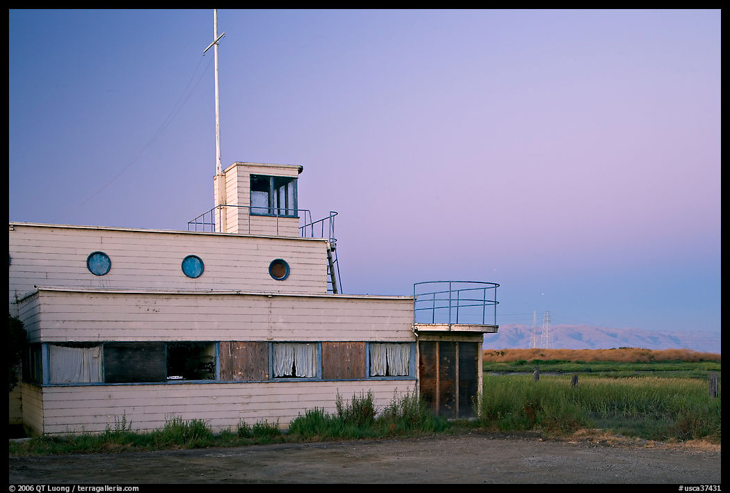 Old yacht club, Baylands Park. Palo Alto, SF Bay area, California, USA