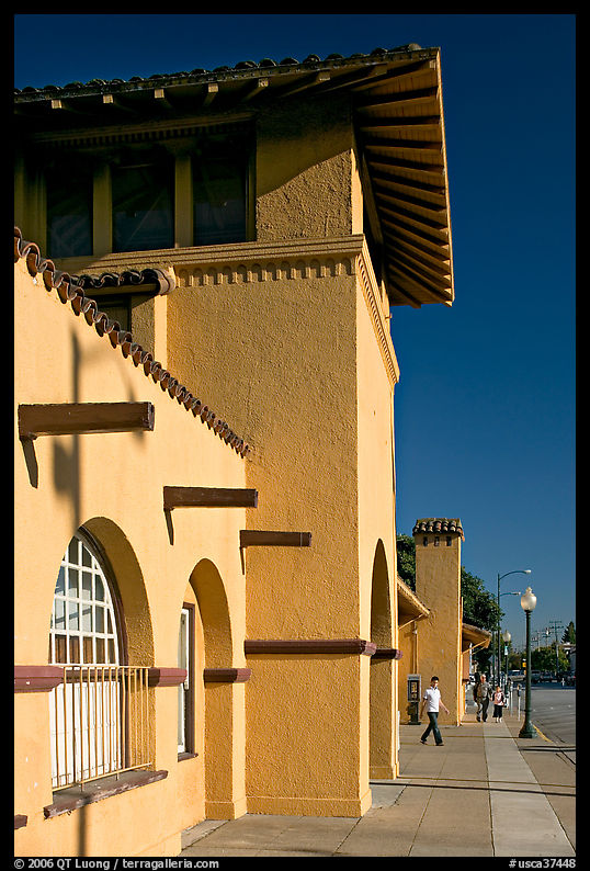 Burlingame historic train depot. Burlingame, SF Bay area, California, USA