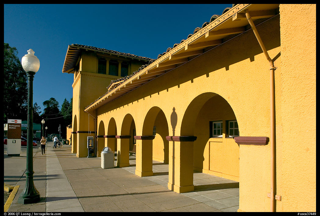 Former Southern Pacific Railroad depot. Burlingame, SF Bay area, California, USA