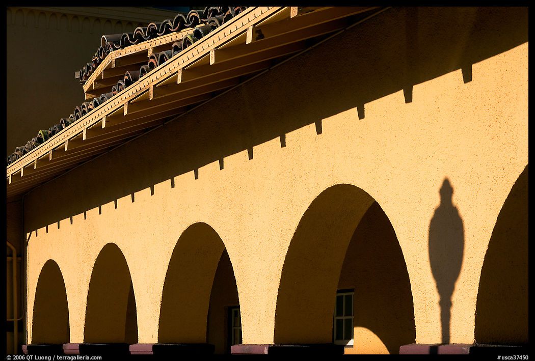 Arches, Burlingame train station. Burlingame, SF Bay area, California, USA