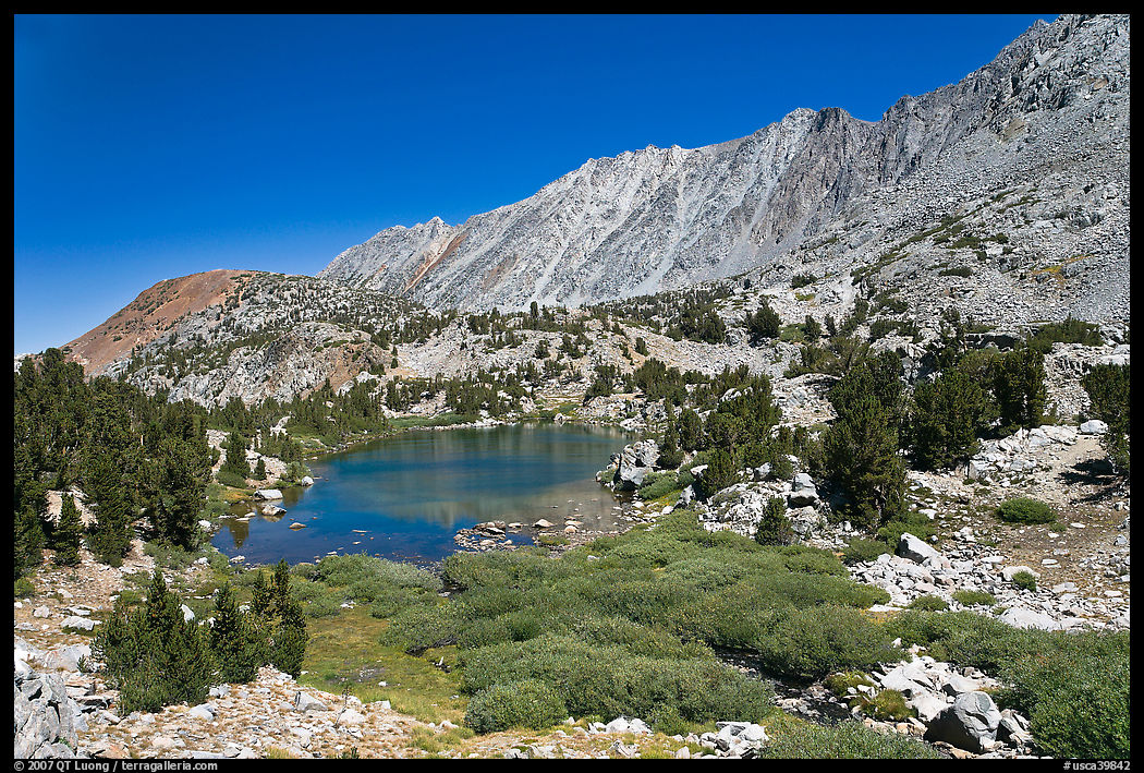 Lake and Inconsolable Range, John Muir Wilderness. California, USA