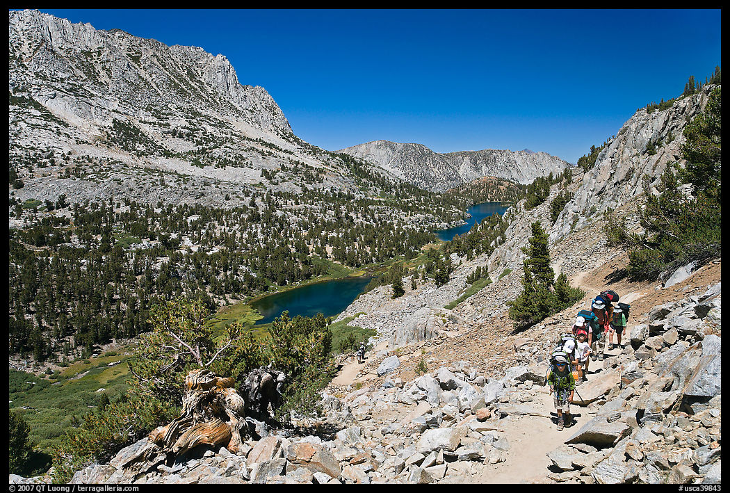 Valley and Long Lake, John Muir Wilderness. California, USA