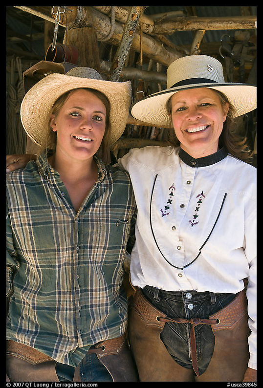 Horsewomen, Parchers Camp. California, USA