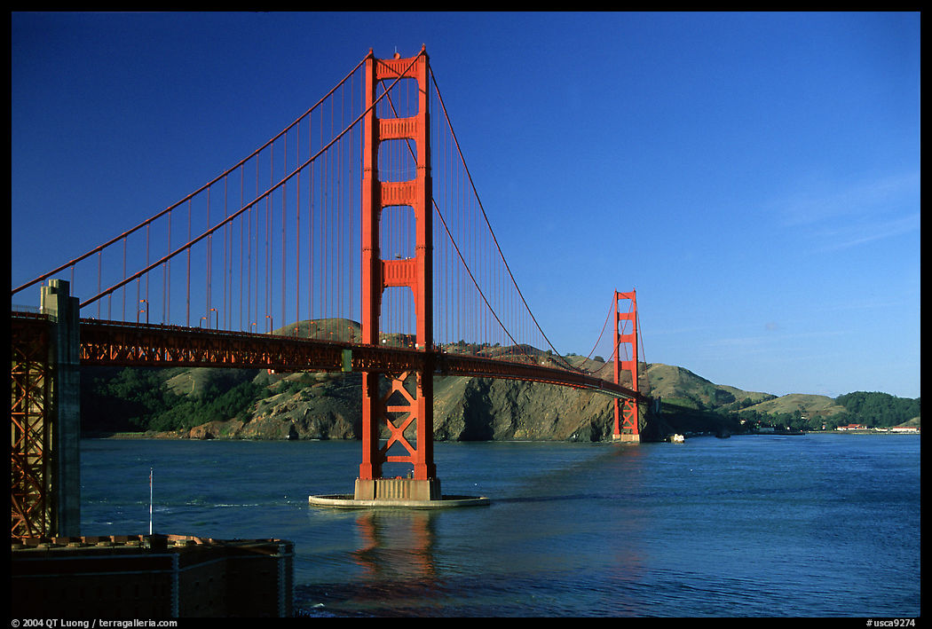 Golden Gate bridge, afternoon. San Francisco, California, USA