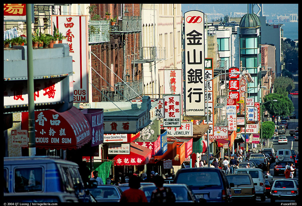 Chinatown street. San Francisco, California, USA