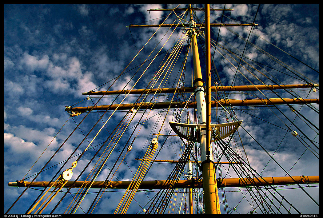 Masts of the Balclutha, Maritime Museum. San Francisco, California, USA