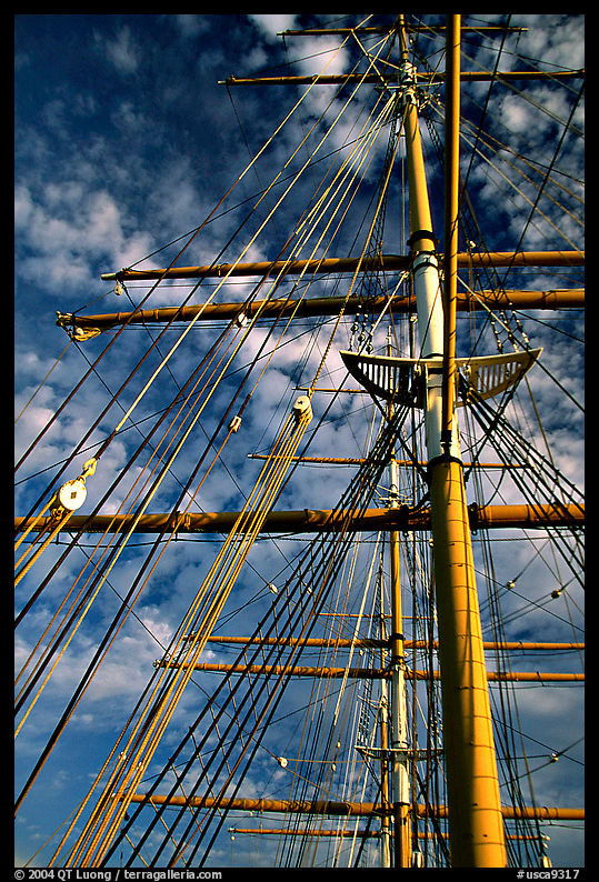 Masts of the Balclutha, Maritime Museum. San Francisco, California, USA