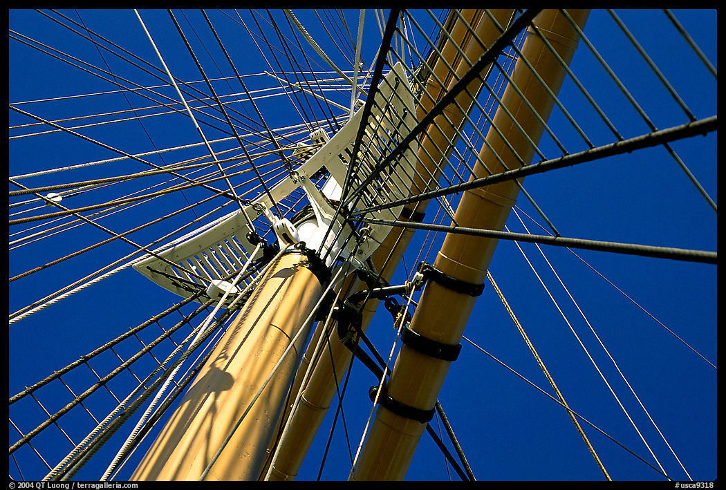 Masts of the Balclutha, Maritime Museum. San Francisco, California, USA