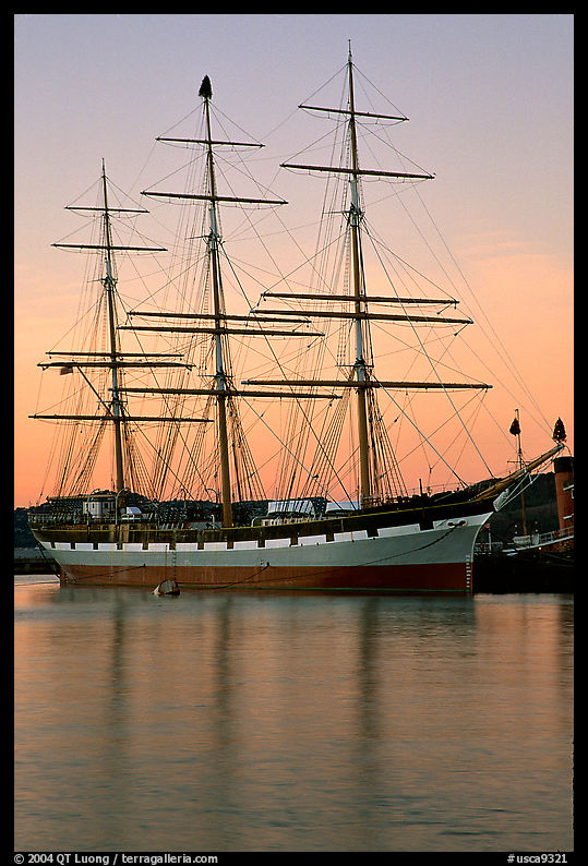 The Balclutha at sunset. San Francisco, California, USA