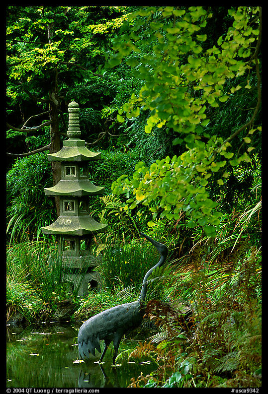 Stupa, Japanese Garden, Golden Gate Park. San Francisco, California, USA