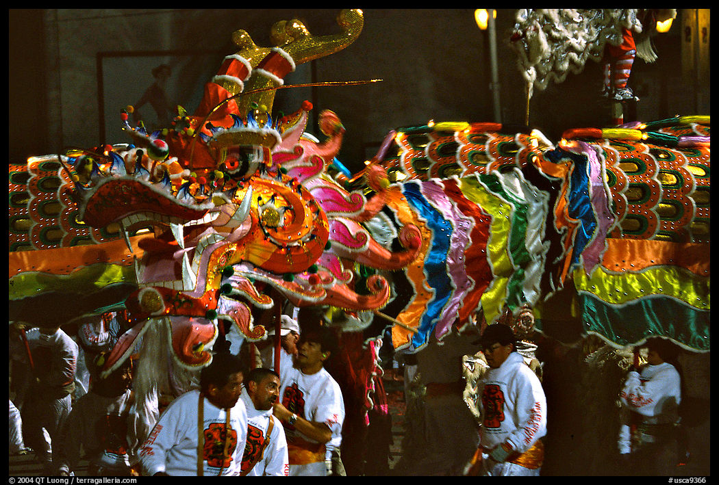 Dragon during the Chinese New Year celebration. San Francisco, California, USA
