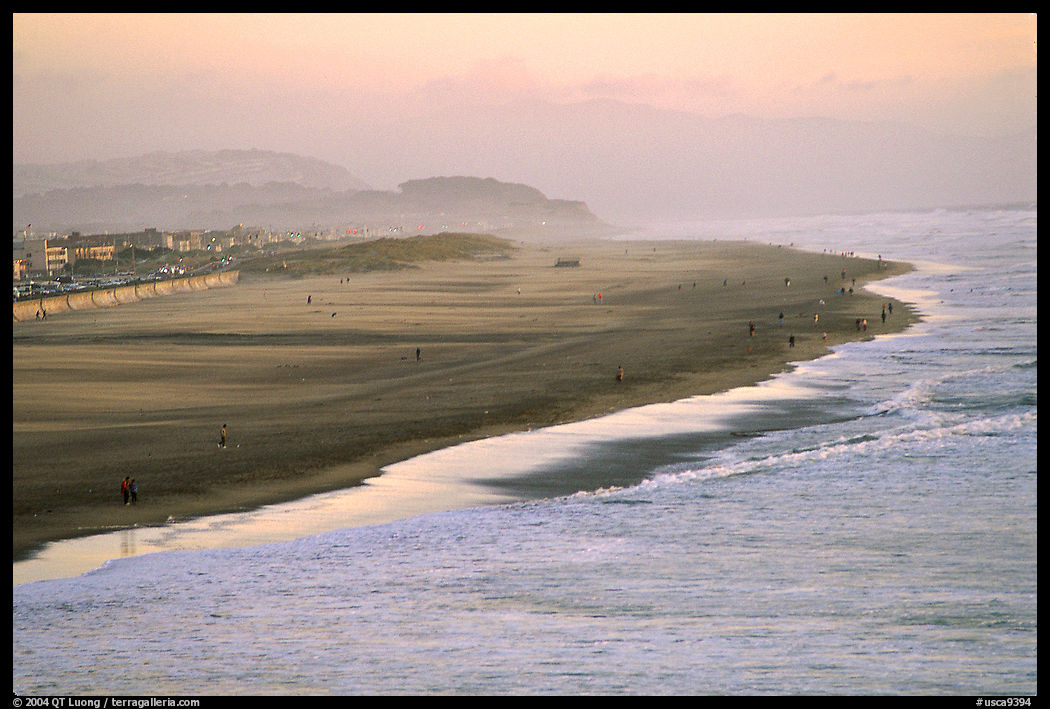 Ocean Beach at sunset. San Francisco, California, USA
