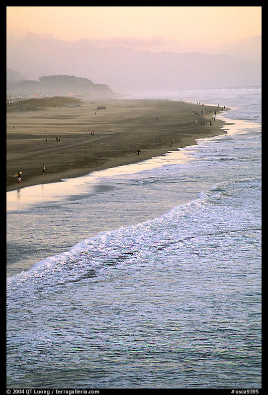 Ocean Beach at sunset. San Francisco, California, USA