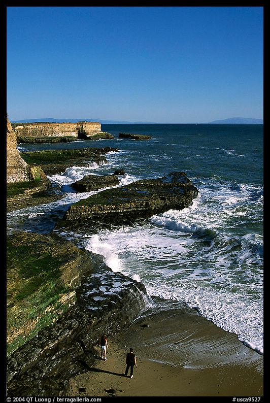Surf, slabs, and cliffs, Wilder Ranch State Park. SF Bay area, California, USA