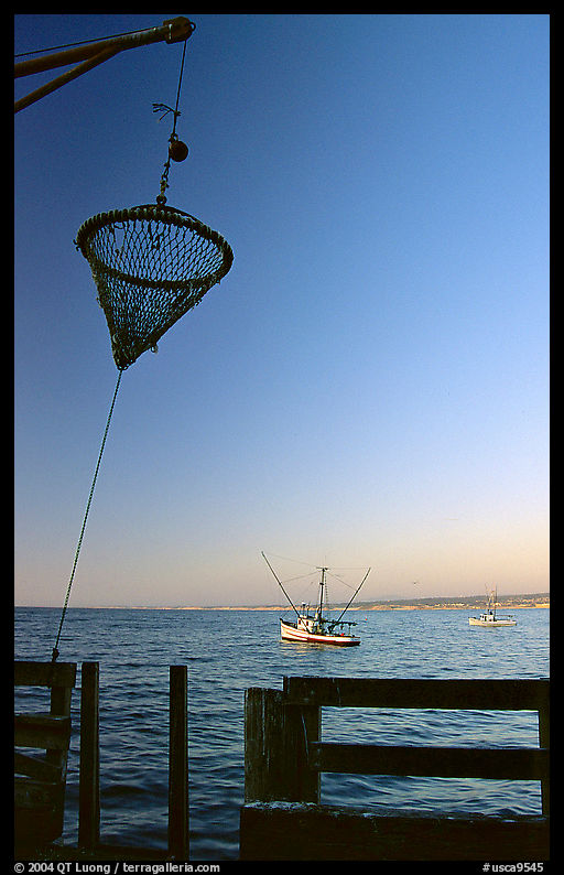 Fishing basket, Fisherman's wharf, Monterey. Monterey, California, USA