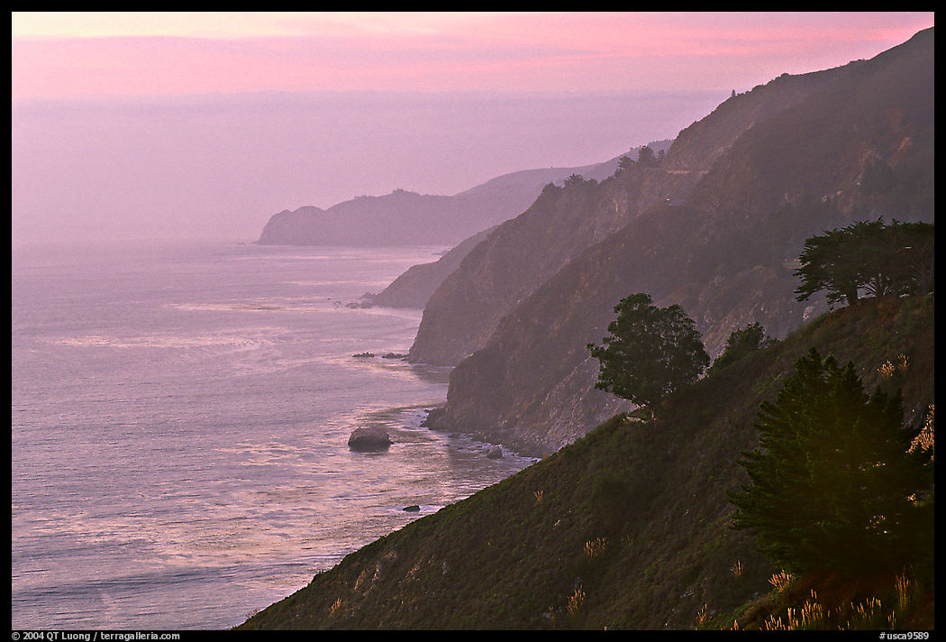 Coastline at sunset. Big Sur, California, USA