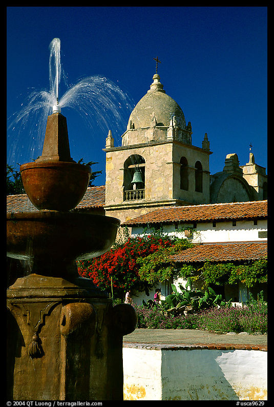 Bell tower of Carmel Mission. Carmel, California, USA