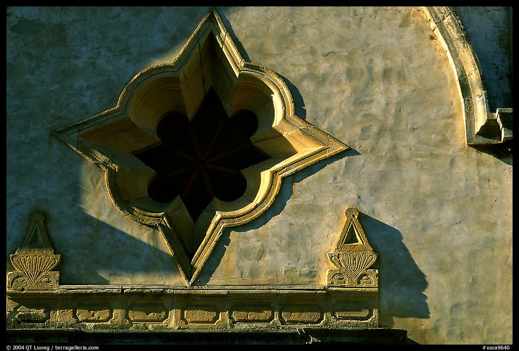 Opening detail, Carmel Mission. Carmel, California, USA