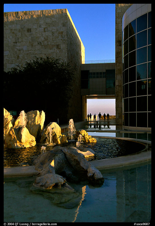 Courtyard, Getty Museum. Brentwood, Los Angeles, California, USA<p>The name <i>Getty Museum</i> is a trademark of the J. Paul Getty Trust. terragalleria.com is not affiliated with the J. Paul Getty Trust.
