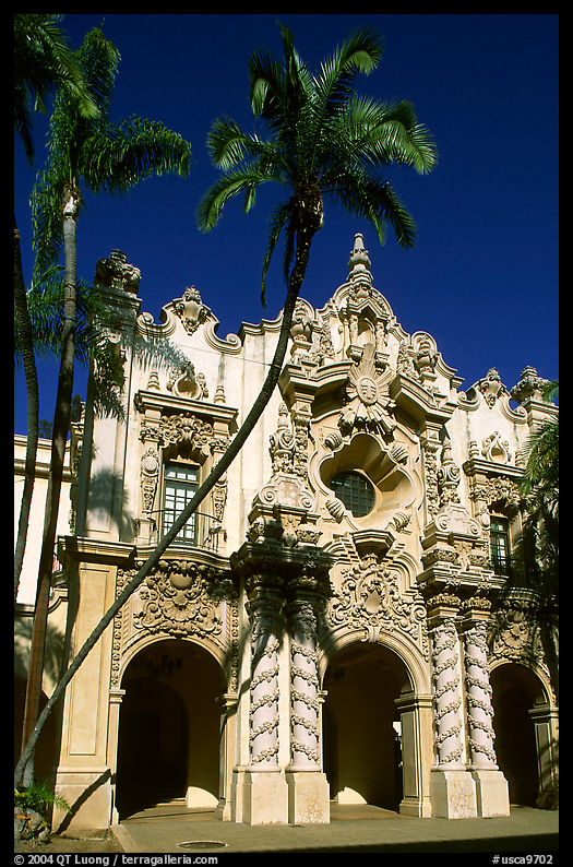 Casa Del Prado, afternoon, Balboa Park. San Diego, California, USA