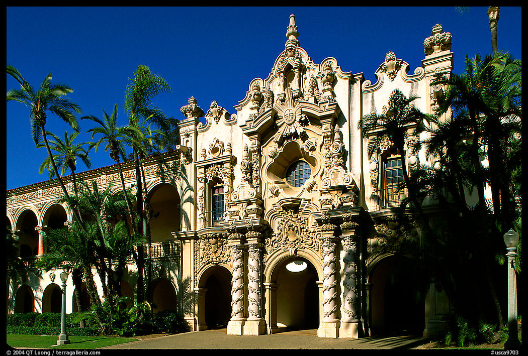 Casa Del Prado, afteroon, Balboa Park. San Diego, California, USA
