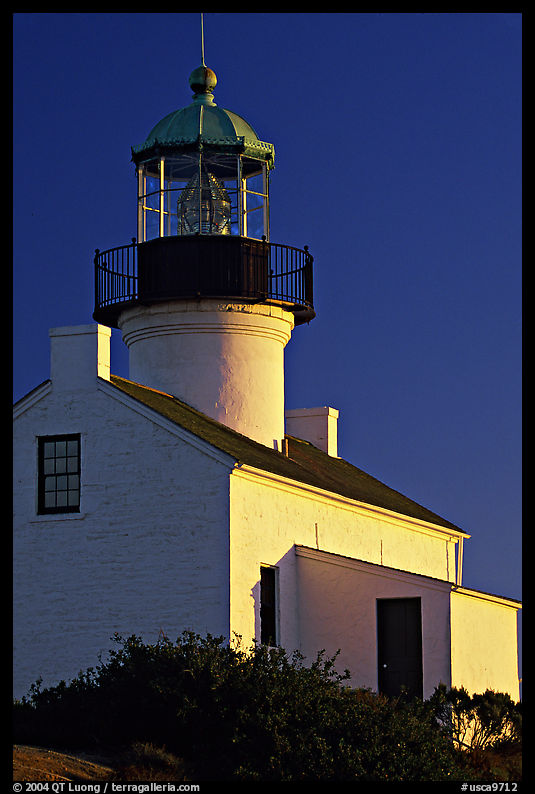 Old Point Loma Lighthouse, late afternoon. San Diego, California, USA
