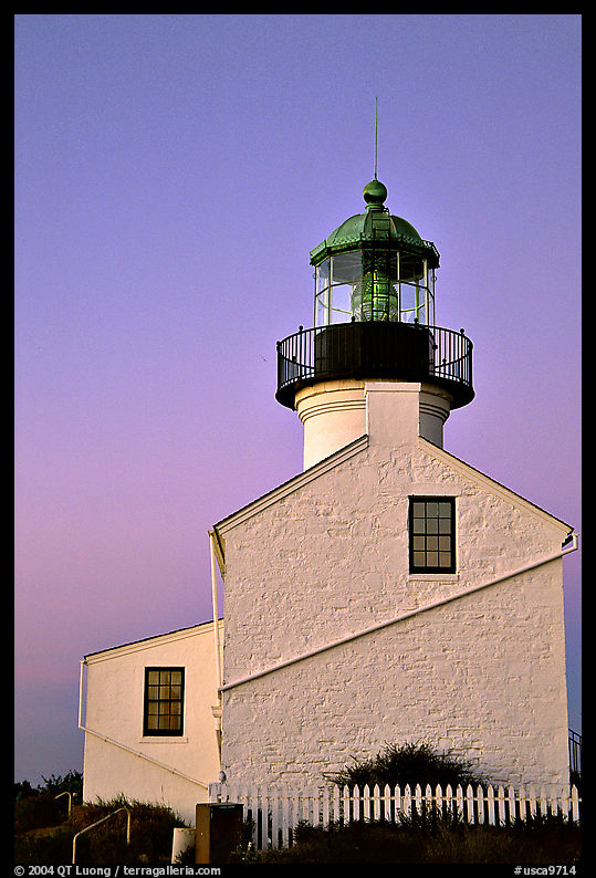 Old Point Loma Lighthouse, sunset. San Diego, California, USA