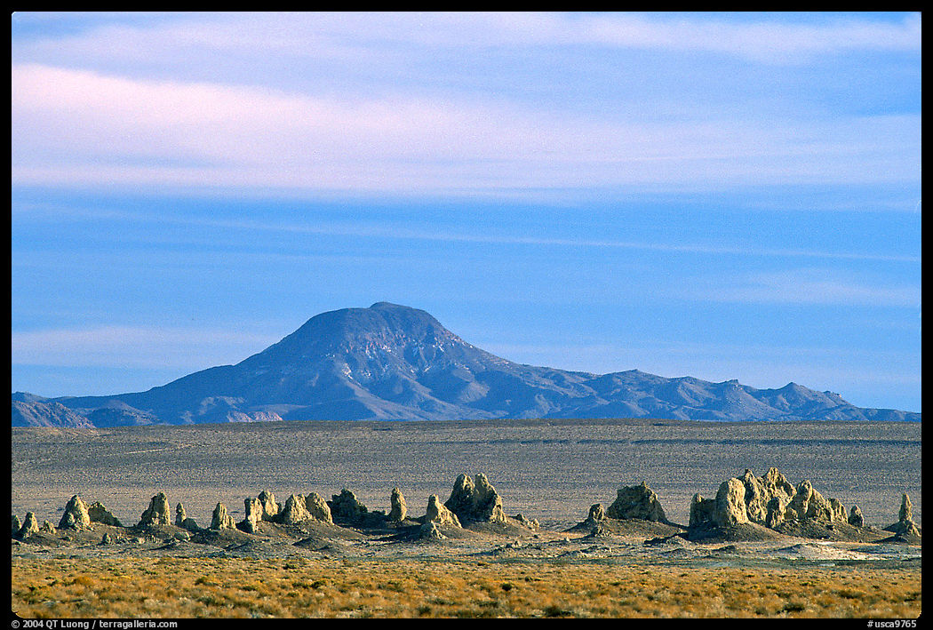 Trona Pinnacles and Mountains, late afternoon. California, USA