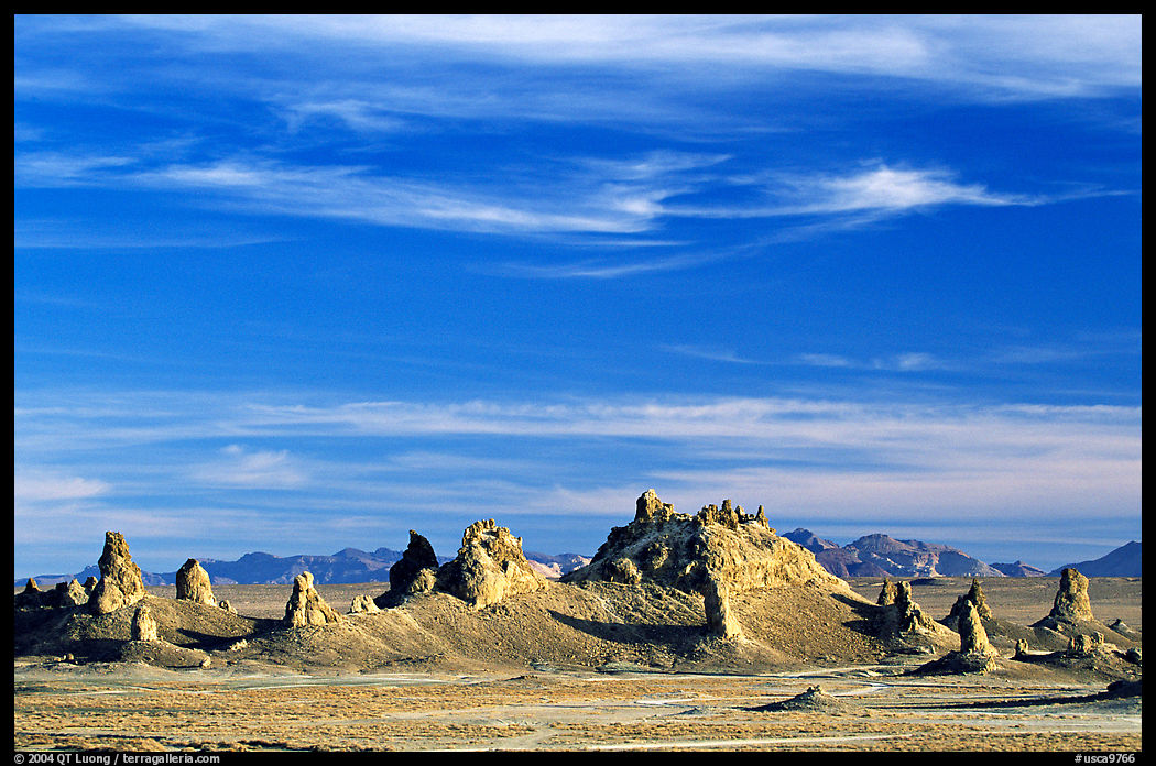 Tufa towers, Trona Pinnacles, late afternoon. California, USA