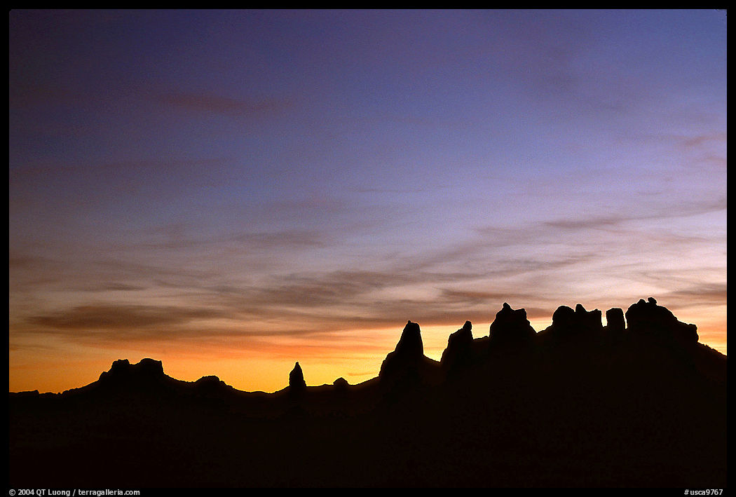 Trona Pinnacles, dusk. California, USA