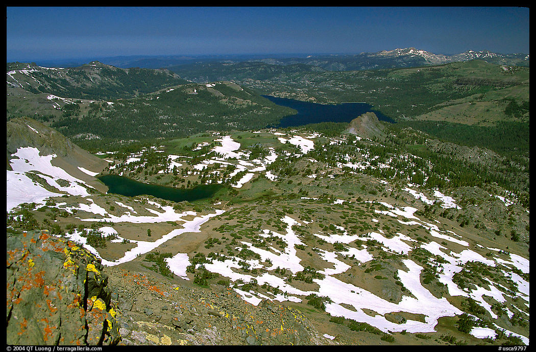 View from  Round Top Mountain. Mokelumne Wilderness, Eldorado National Forest, California, USA
