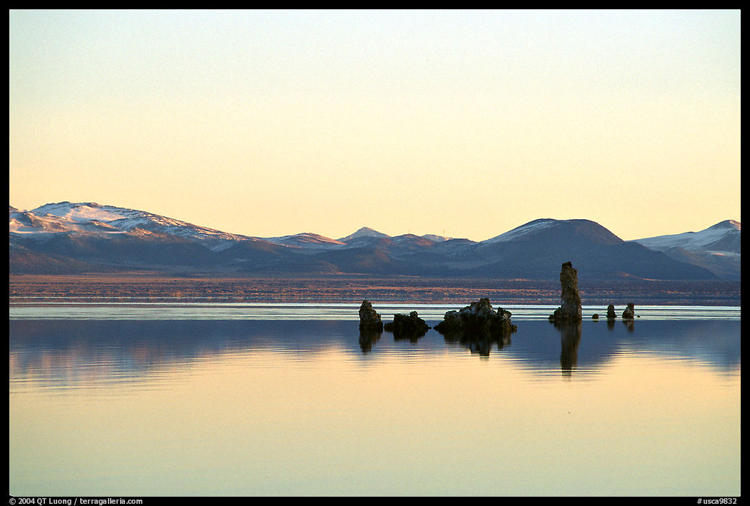 Isolated Tufa towers. Mono Lake, California, USA