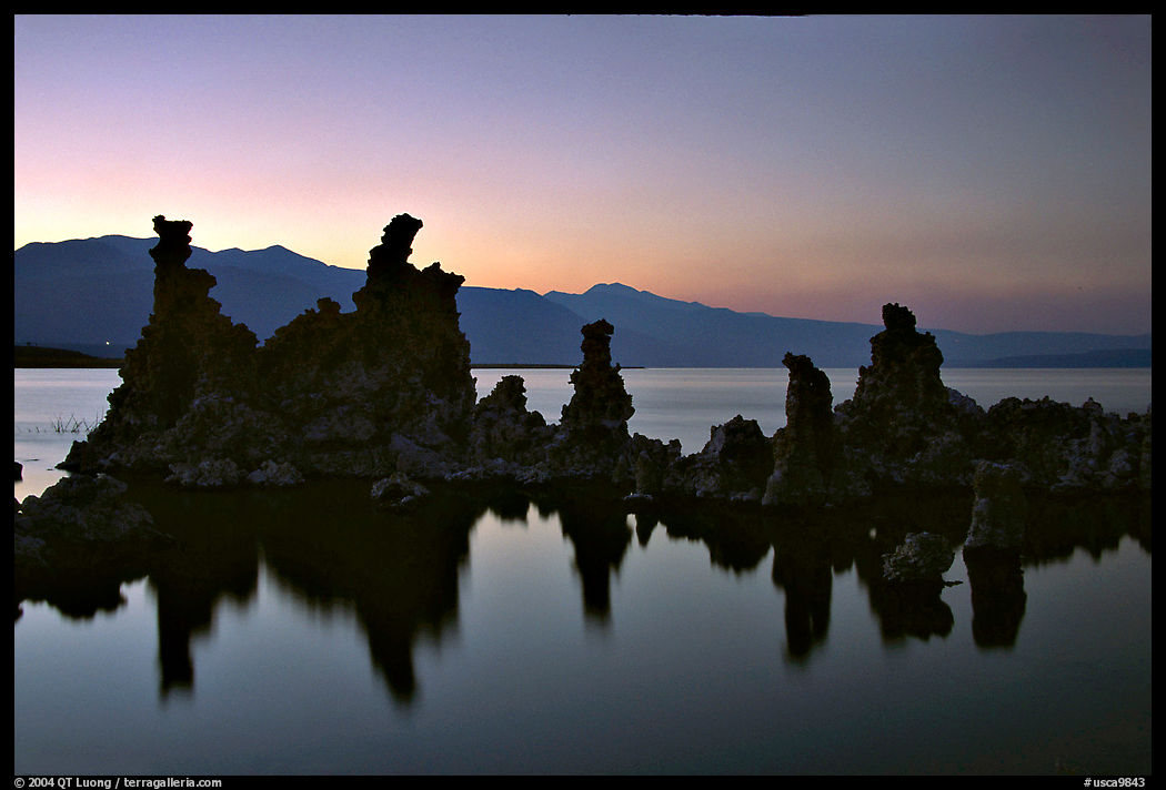 Tufa towers, dusk. Mono Lake, California, USA