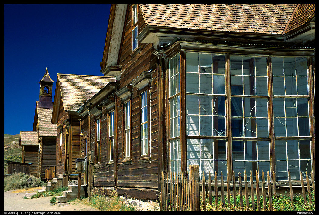 Main street row, Ghost Town, Bodie State Park. California, USA