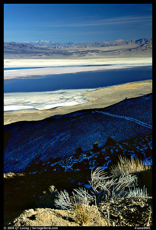 Owens Lake, Argus and Panamint Ranges, afternoon. California, USA