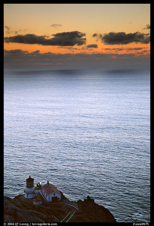 Point Reyes Lighthouse, sunset. Point Reyes National Seashore, California, USA