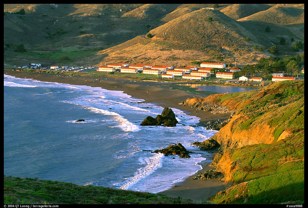 Fort Cronkhite and Rodeo Beach, late afternoon. SF Bay area, California, USA