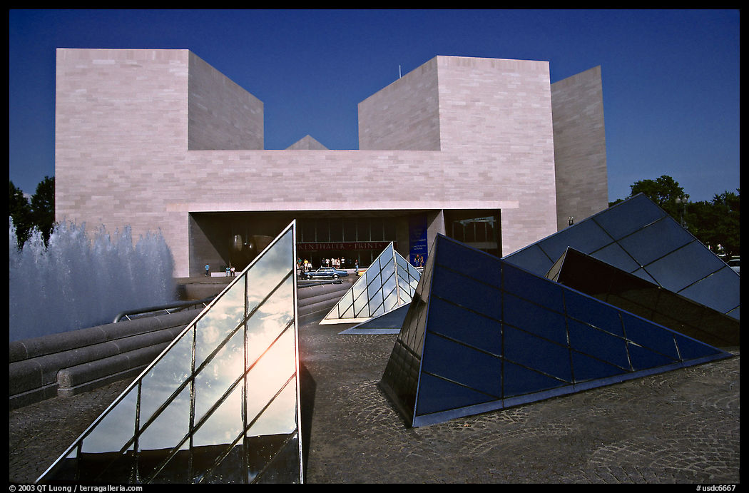 East Building of the National Gallery, designed by Pei. Washington DC, USA