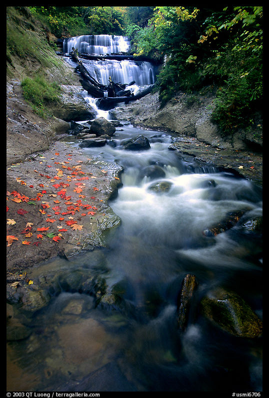 Sable Falls in autumn, Pictured Rocks National Lakeshore. Upper Michigan Peninsula, USA