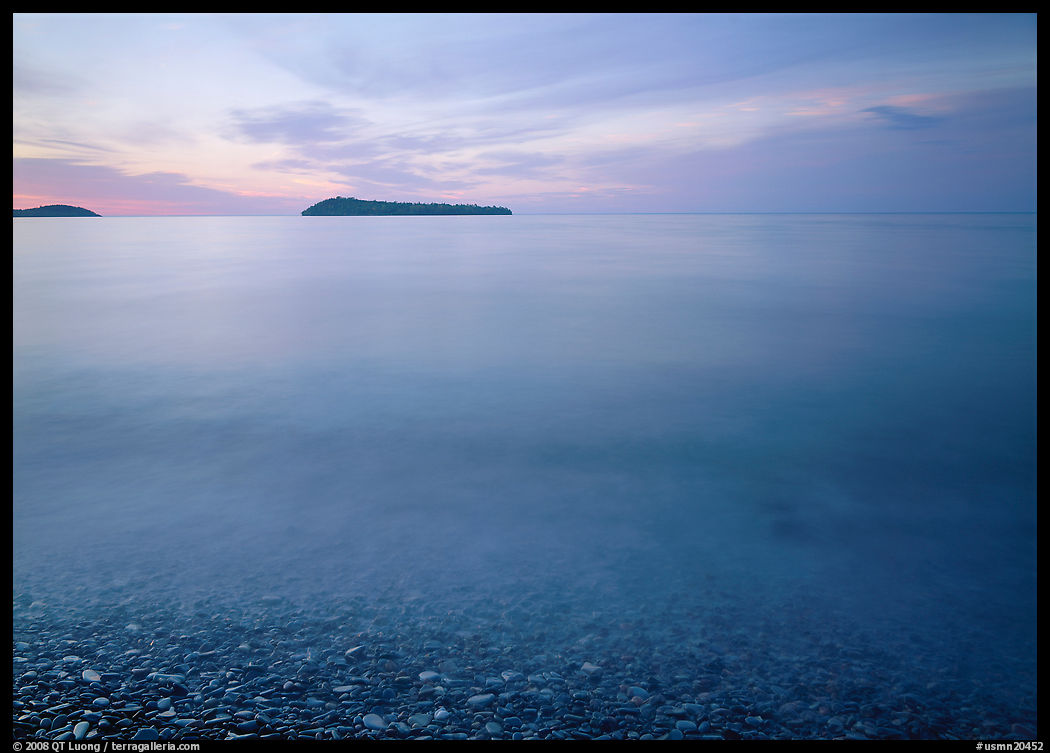 Islands in Lake Superior at dawn. Minnesota, USA