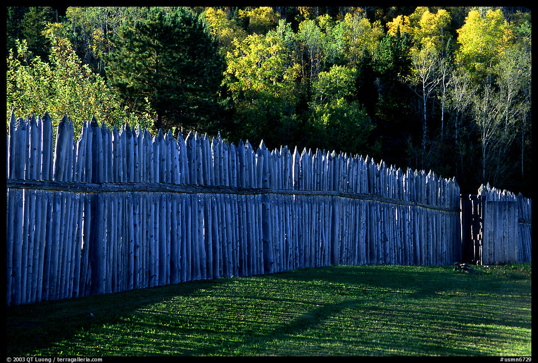 Fence, Grand Portage National Monument. Minnesota, USA