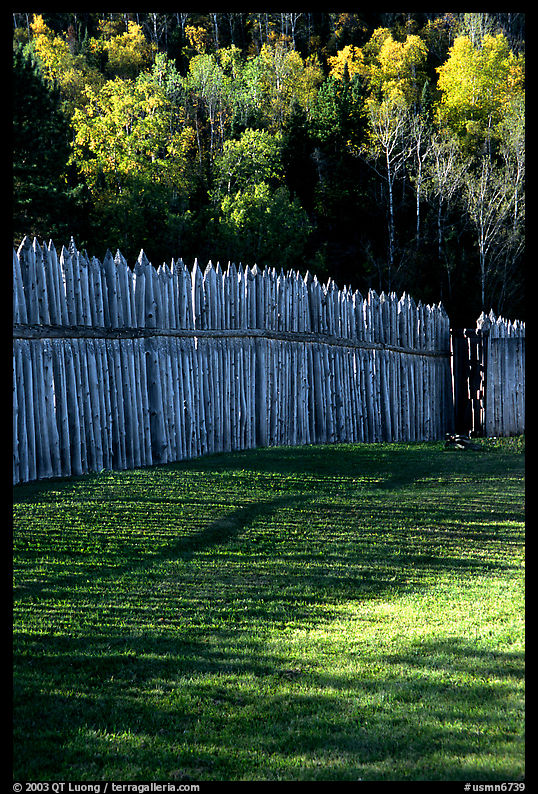 Fence, Grand Portage National Monument. Minnesota, USA