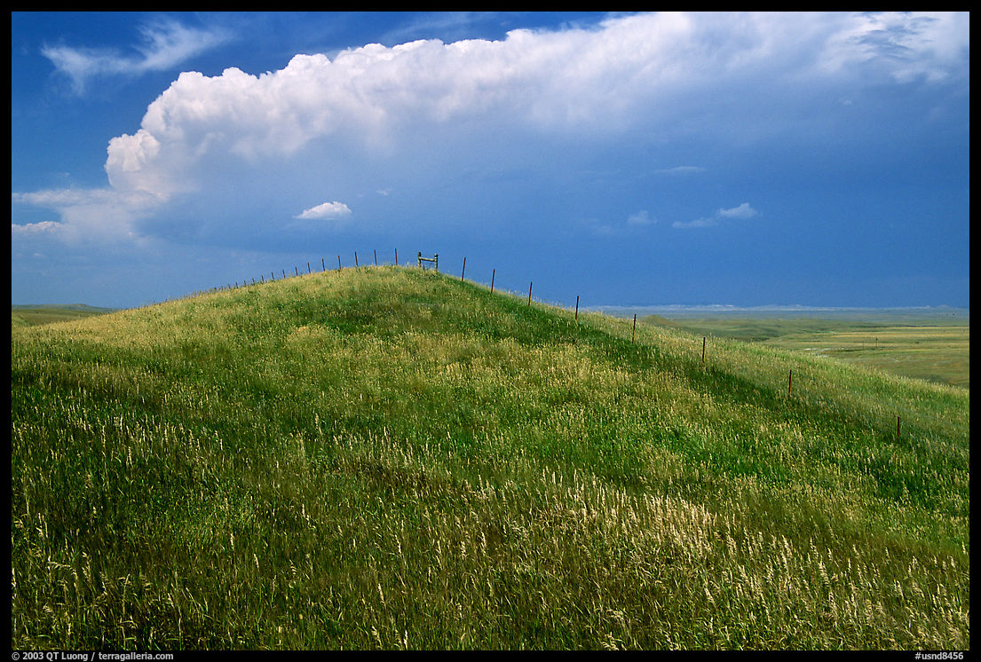 Grassy hills. North Dakota, USA