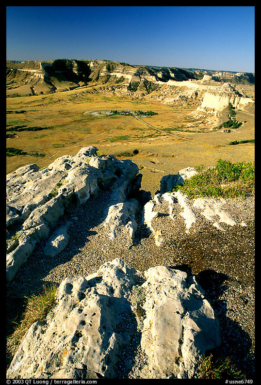 South Bluff seen from Scotts Bluff, early morming. Scotts Bluff National Monument. Nebraska, USA