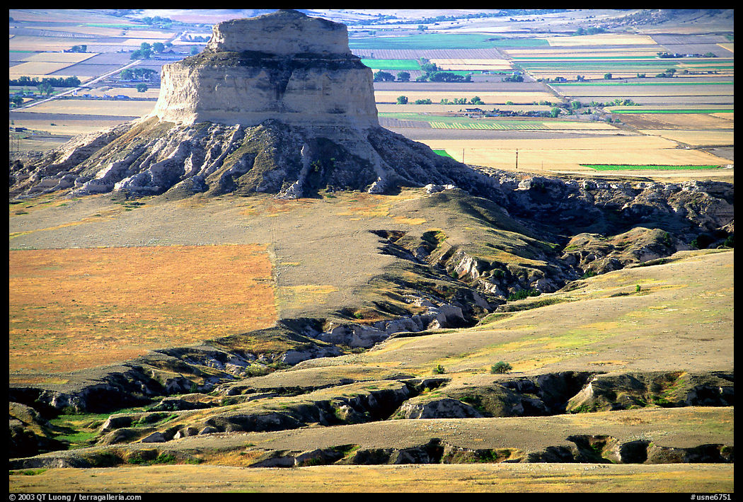 View from Scotts Bluff. Scotts Bluff National Monument. Nebraska, USA