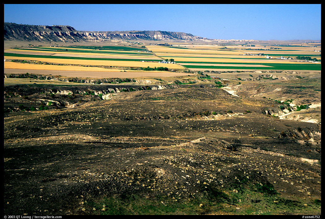 Plains seen from Scotts Bluff. Scotts Bluff National Monument. Nebraska, USA