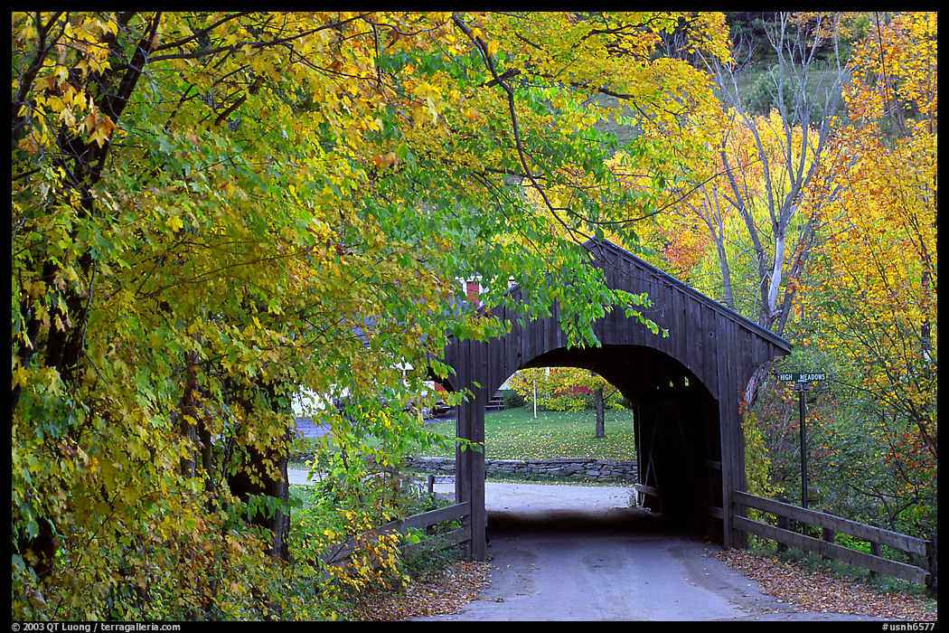 Covered bridge, Bath. New Hampshire, New England, USA