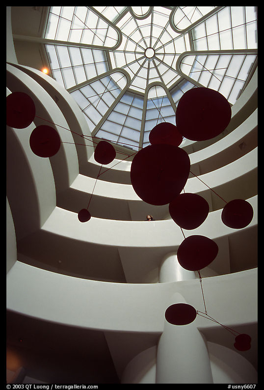 Interior of the Guggenheim Museum. New York City, USA