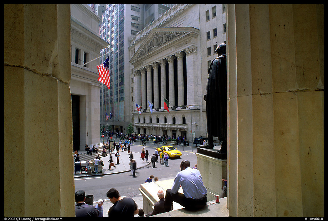 Wall Street stock exchange. New York City, USA