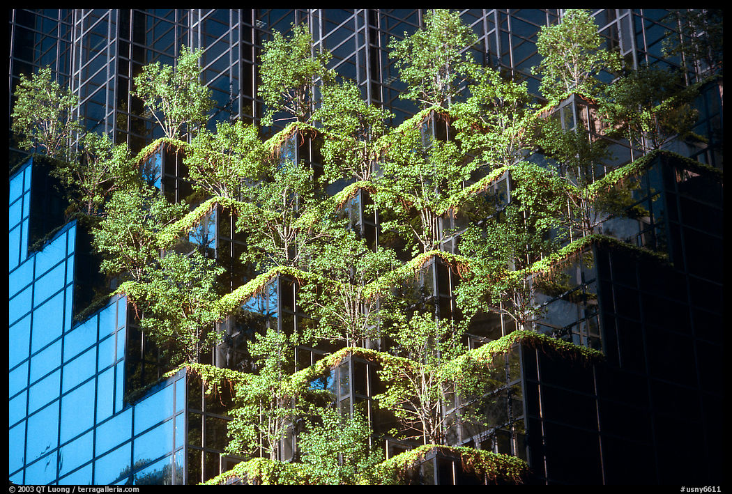 Hanging gardens on Trump Tower. New York City, USA